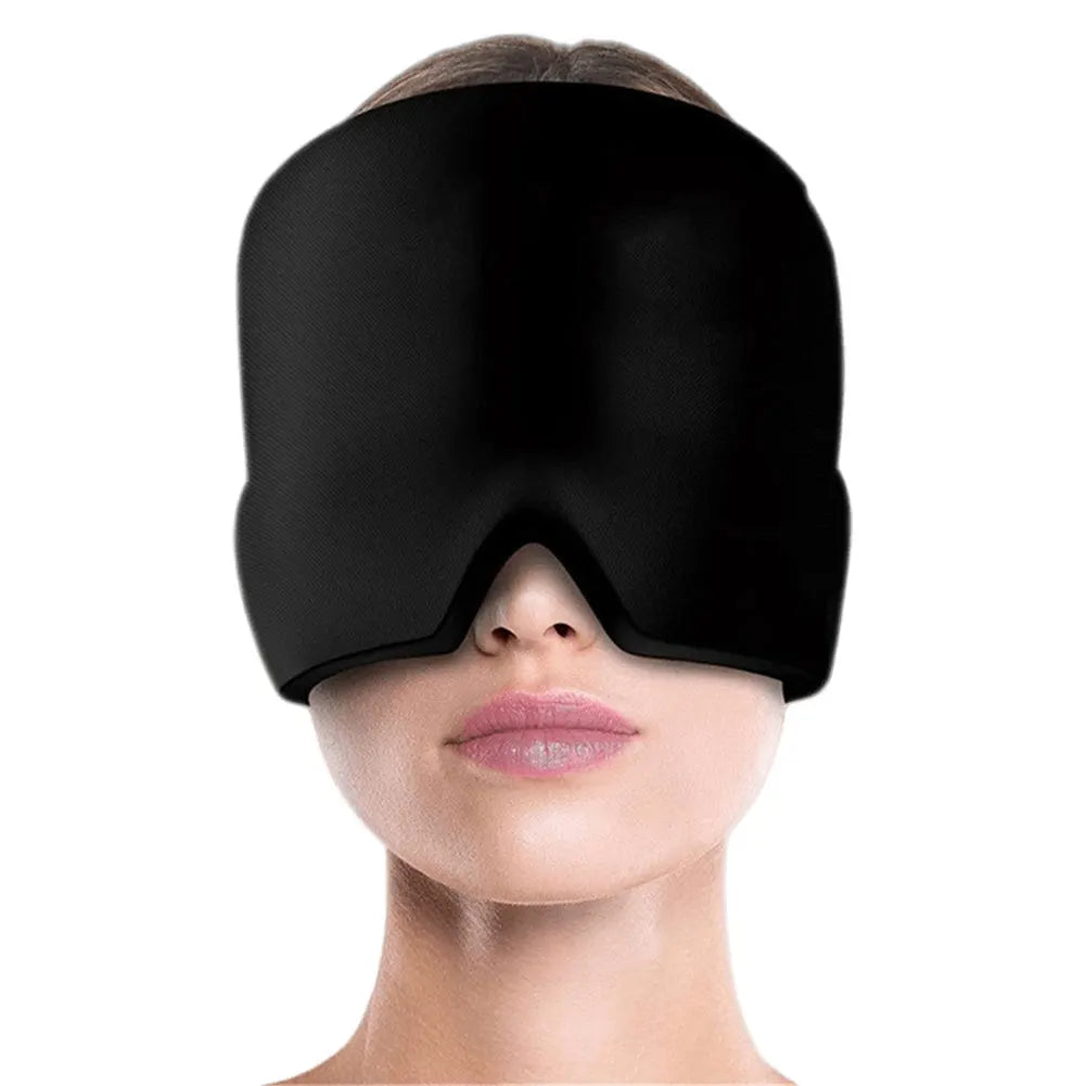 Bonnet de refroidissement en gel réutilisable pour les yeux gonflés, tête de glace ronde pour migraine, sauna froid, chapeau confortable pour les sinus